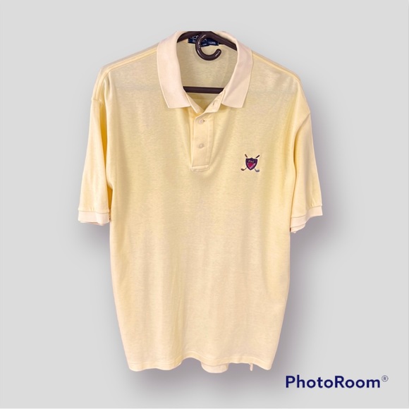 Polo Ralph Lauren Other - Vintage Polo by Ralph Lauren Golf Crest Polo Sunshine Yellow Disc Ship